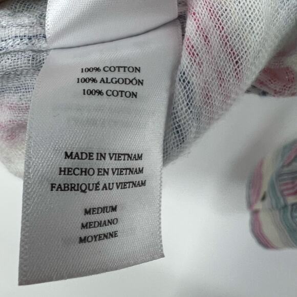 Rails Iris Stripe Ellis Shirt Women's Size M Multicolor 100% Cotton Gauze Button - Picture 12 of 12